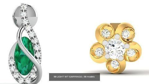 98 LIGHT WT EARRINGS 3D Model Collection_5