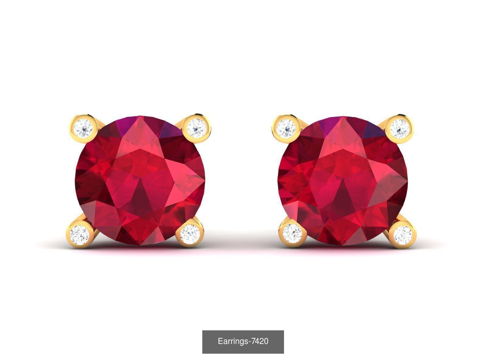 98 LIGHT WT EARRINGS 3D Model Collection_44