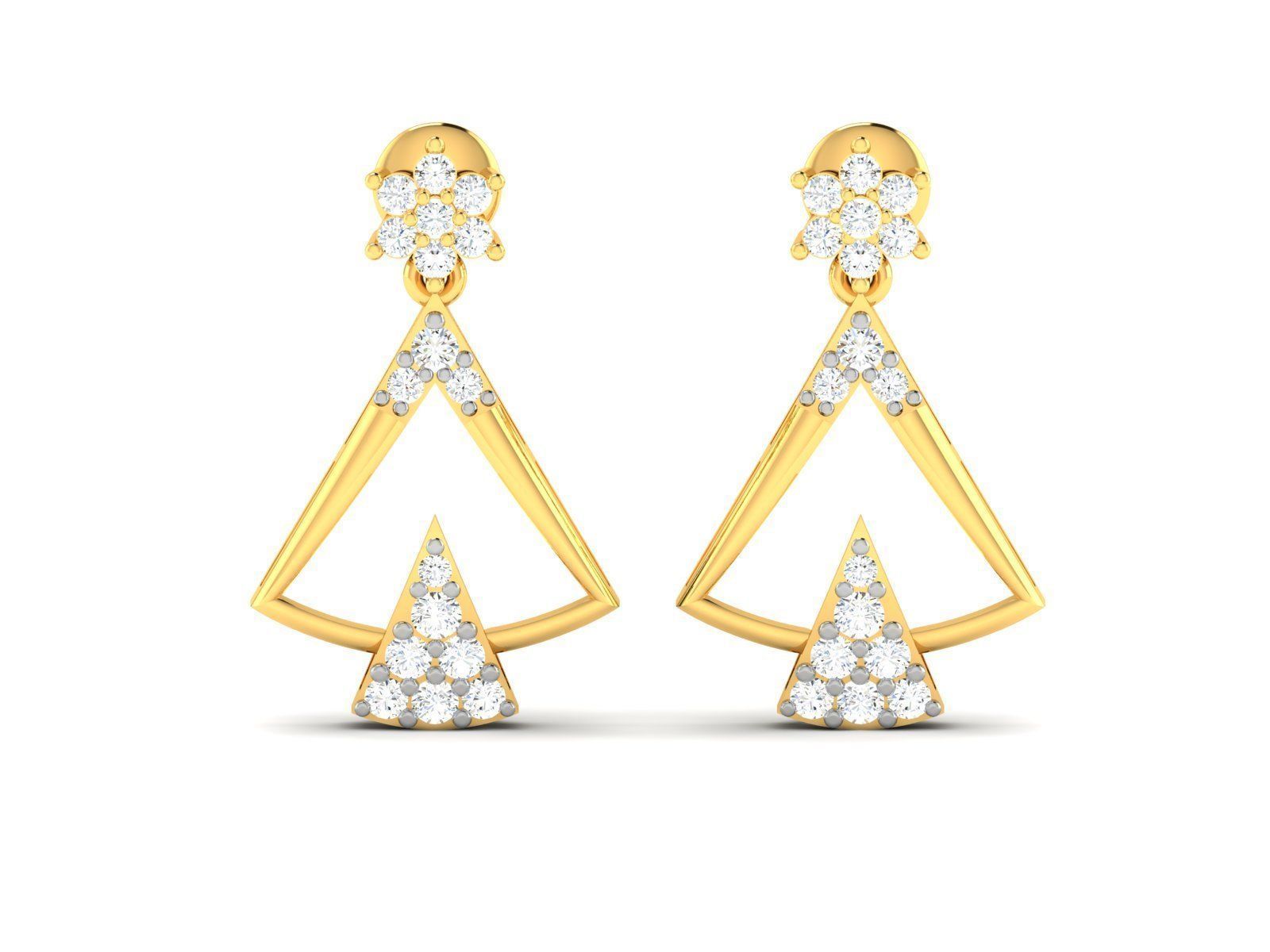 Women earrings 3dm render detail 3D print model 3D print model_3