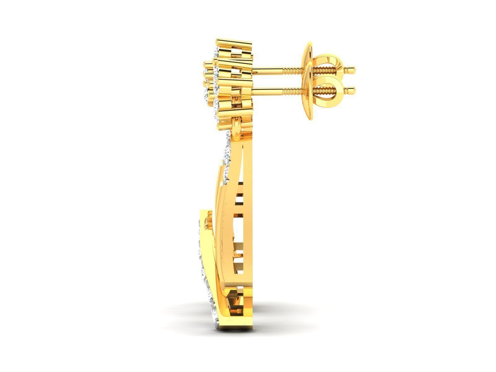 Women earrings 3dm render detail 3D print model 3D print model_5