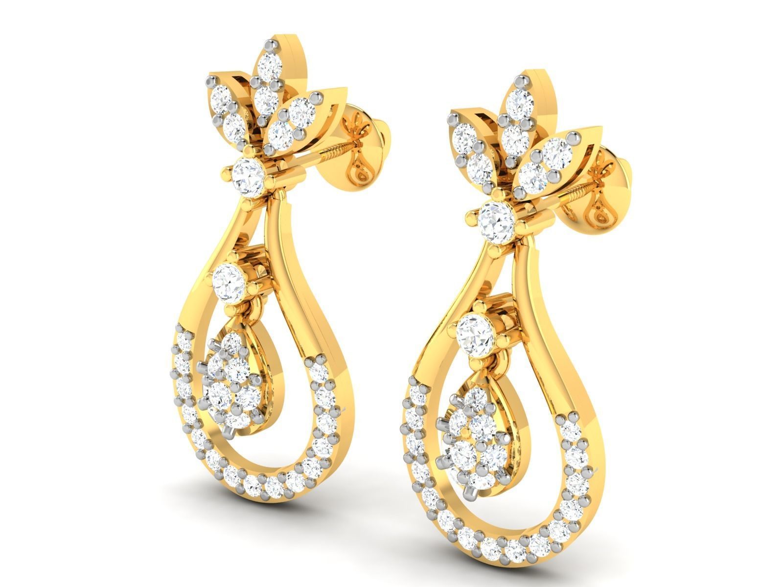 Women earrings 3dm render detail 3D print model 3D print model_1