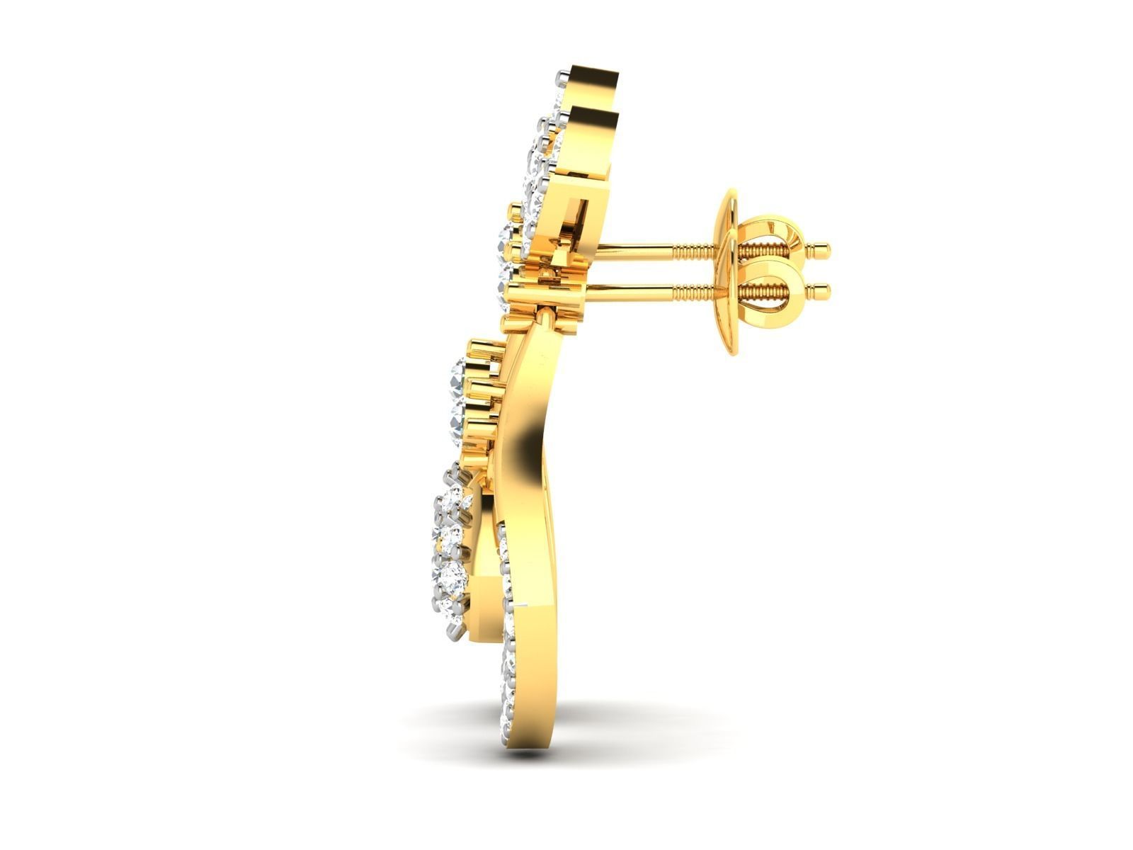 Women earrings 3dm render detail 3D print model 3D print model_4