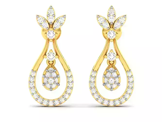 Women earrings 3dm render detail 3D print model