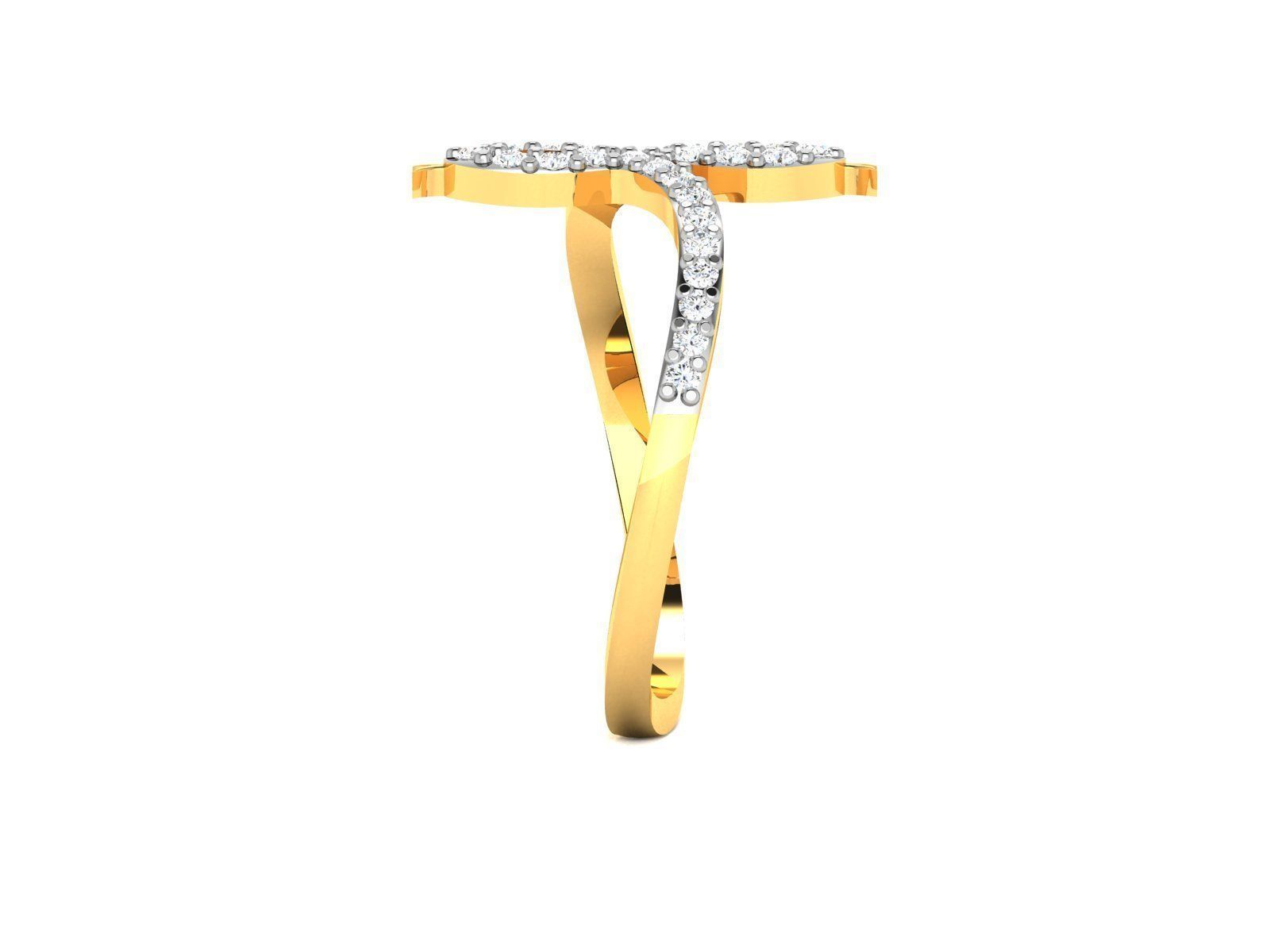 Ring-5760 diamond ring gold 3D print model_7
