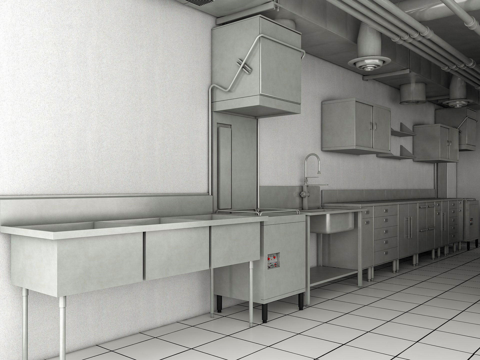 Commercial Kitchen 3 3D model_5