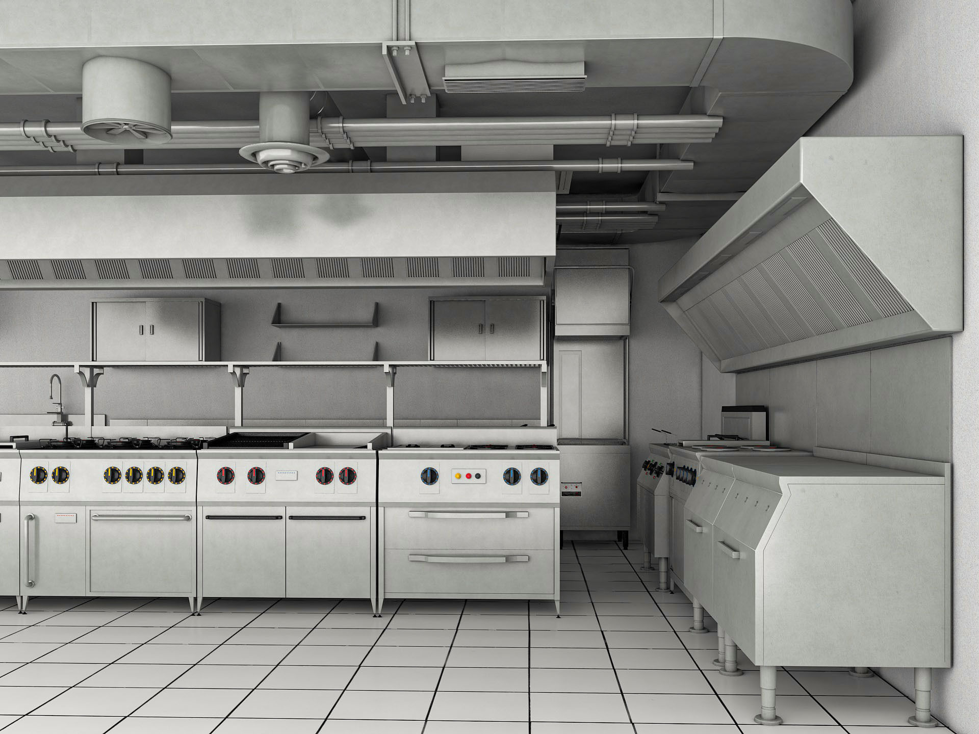 Commercial Kitchen 3 3D model_2