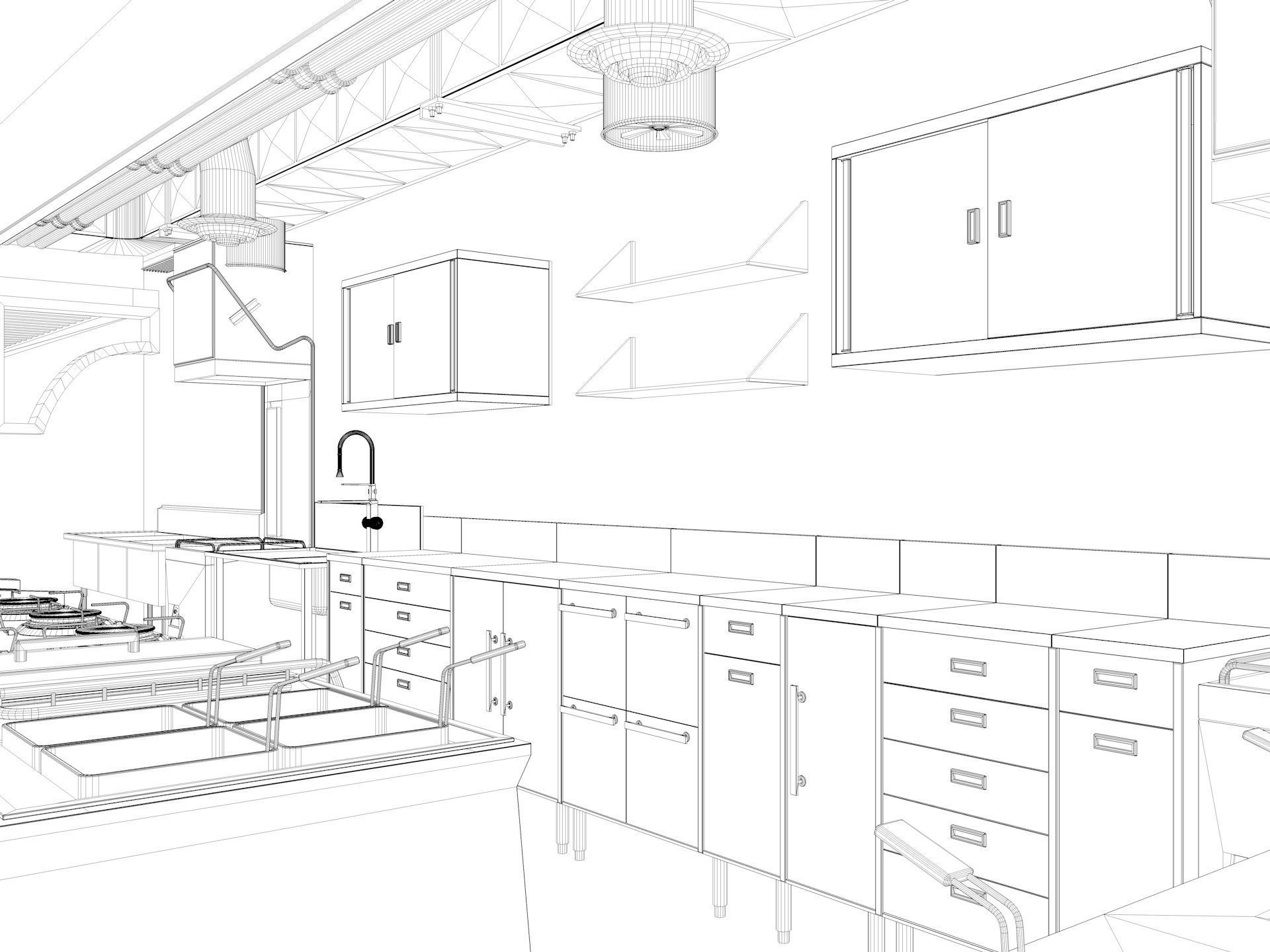 Commercial Kitchen 3 3D model_17