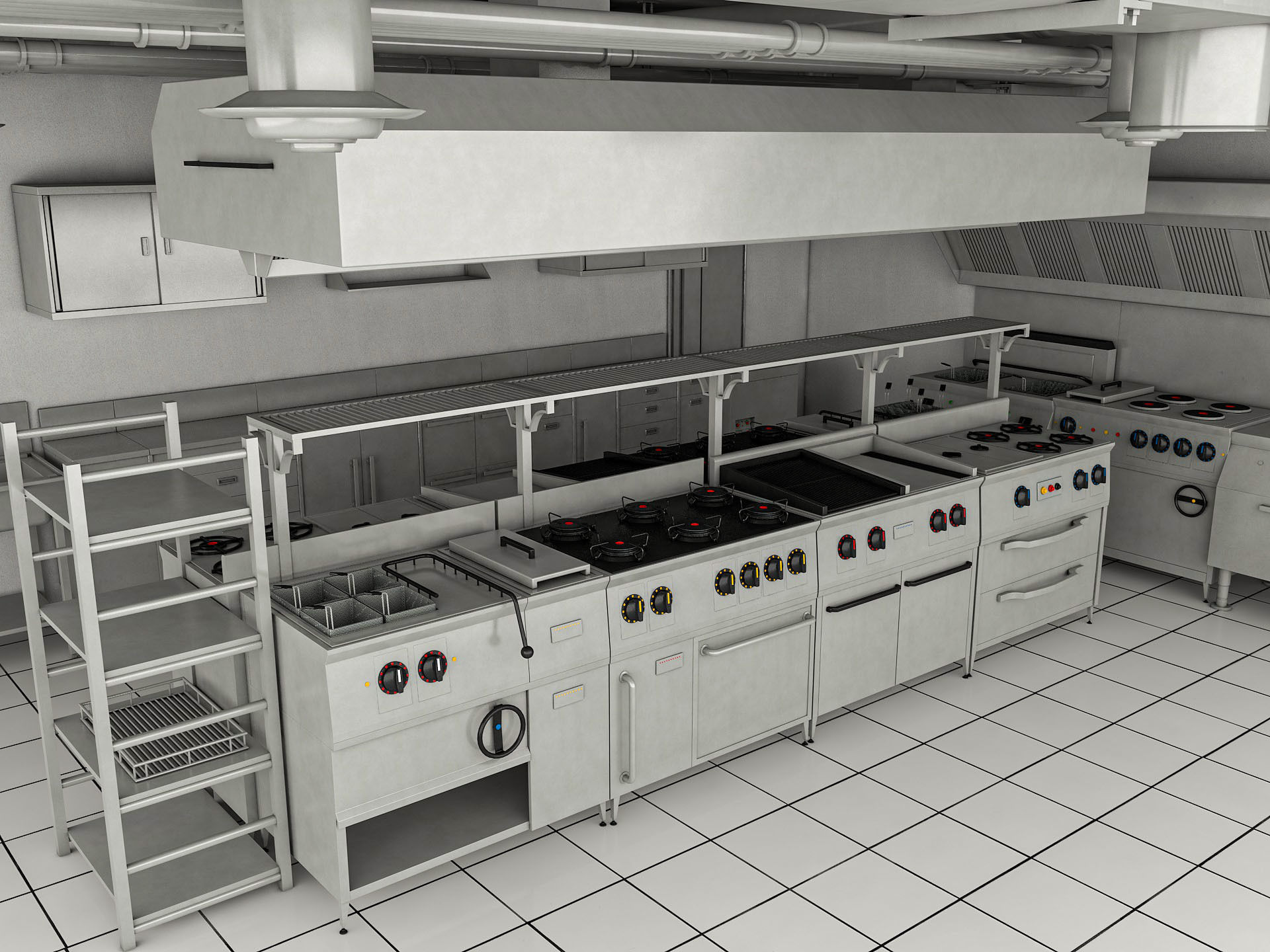 Commercial Kitchen 3 3D model_8