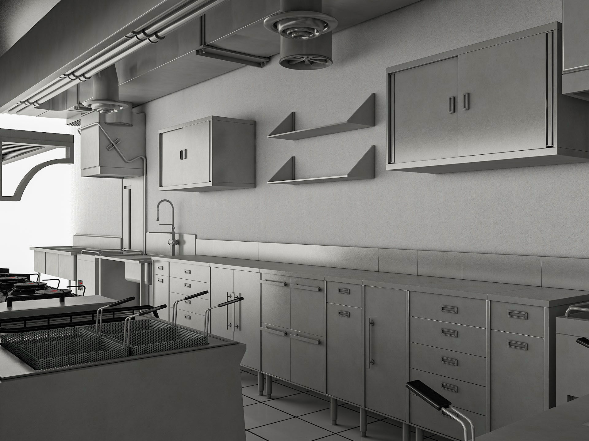 Commercial Kitchen 3 3D model_7