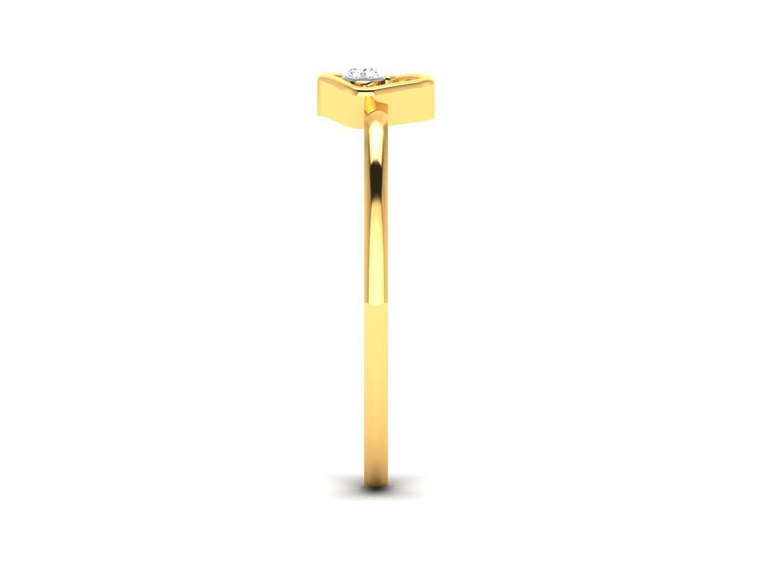 Ring-5746 square diamond ring gold 3D print model_5