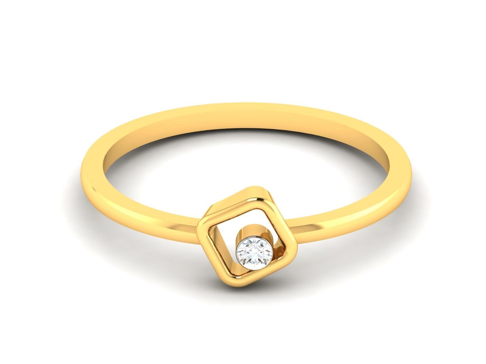 Ring-5746 square diamond ring gold 3D print model_7