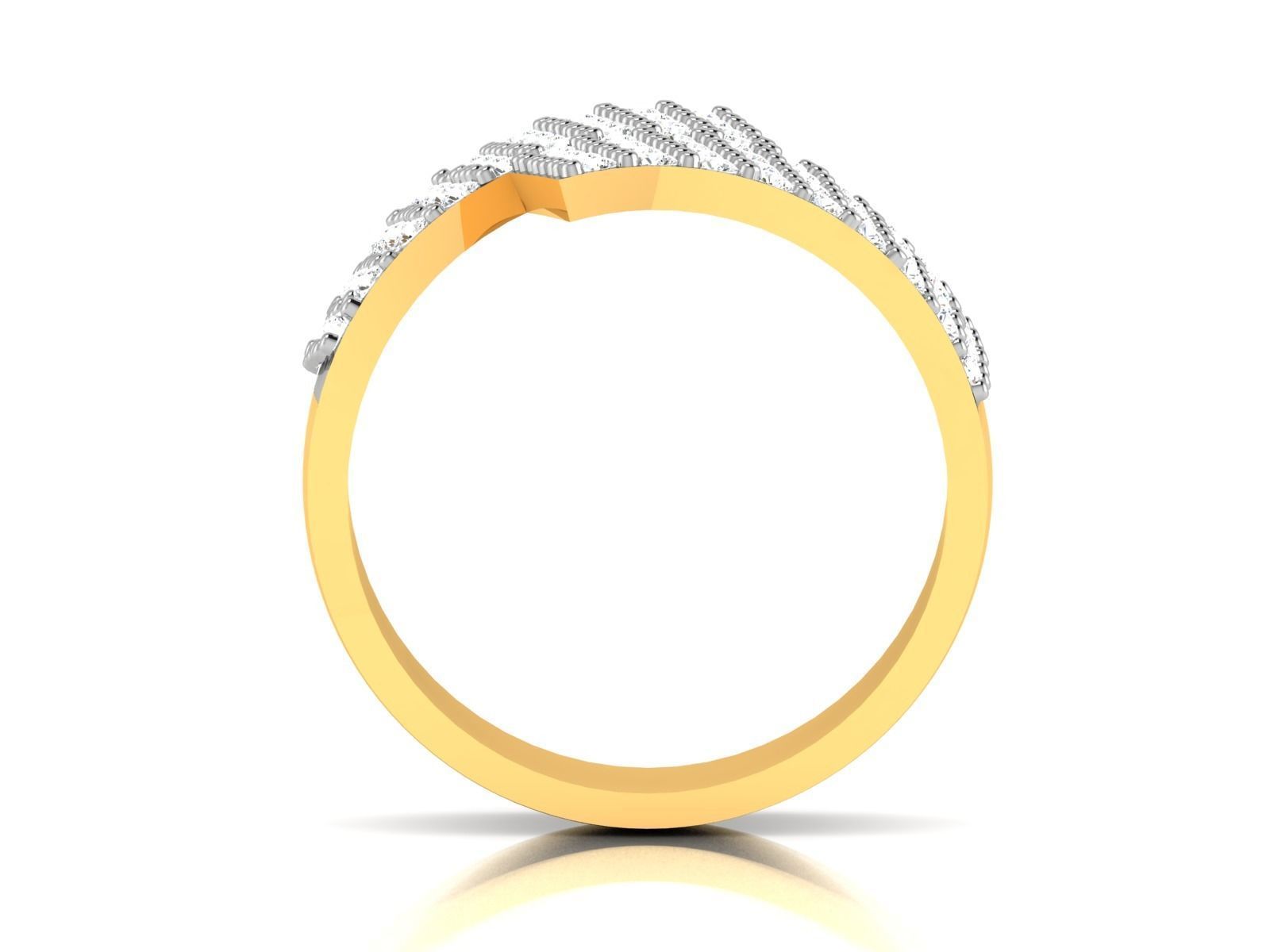 Ring-5739 diamond ring gold 3D print model_3
