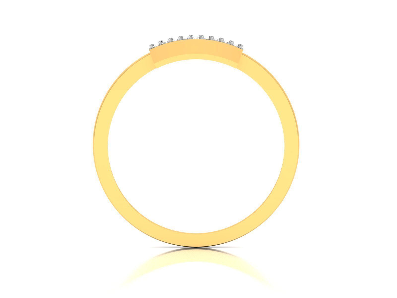 Ring-5723 diamond band ring gold 3D print model_1