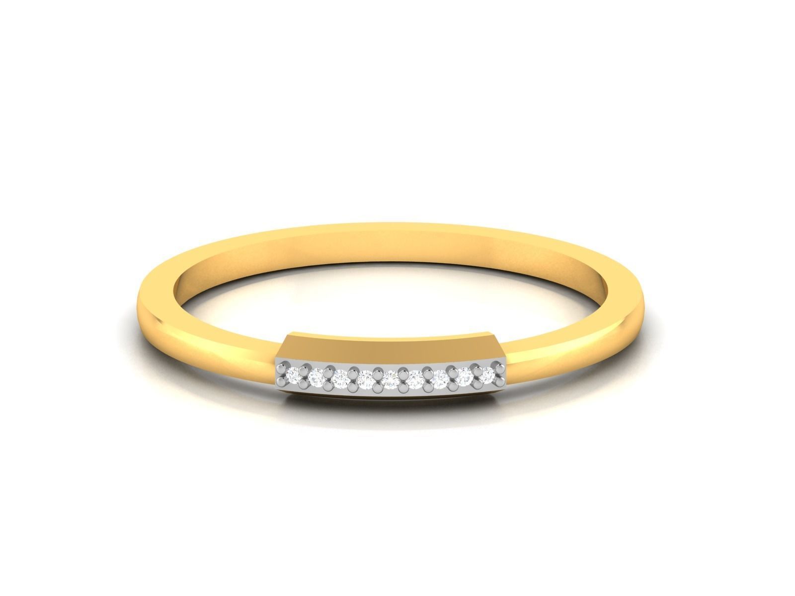 Ring-5723 diamond band ring gold 3D print model_7