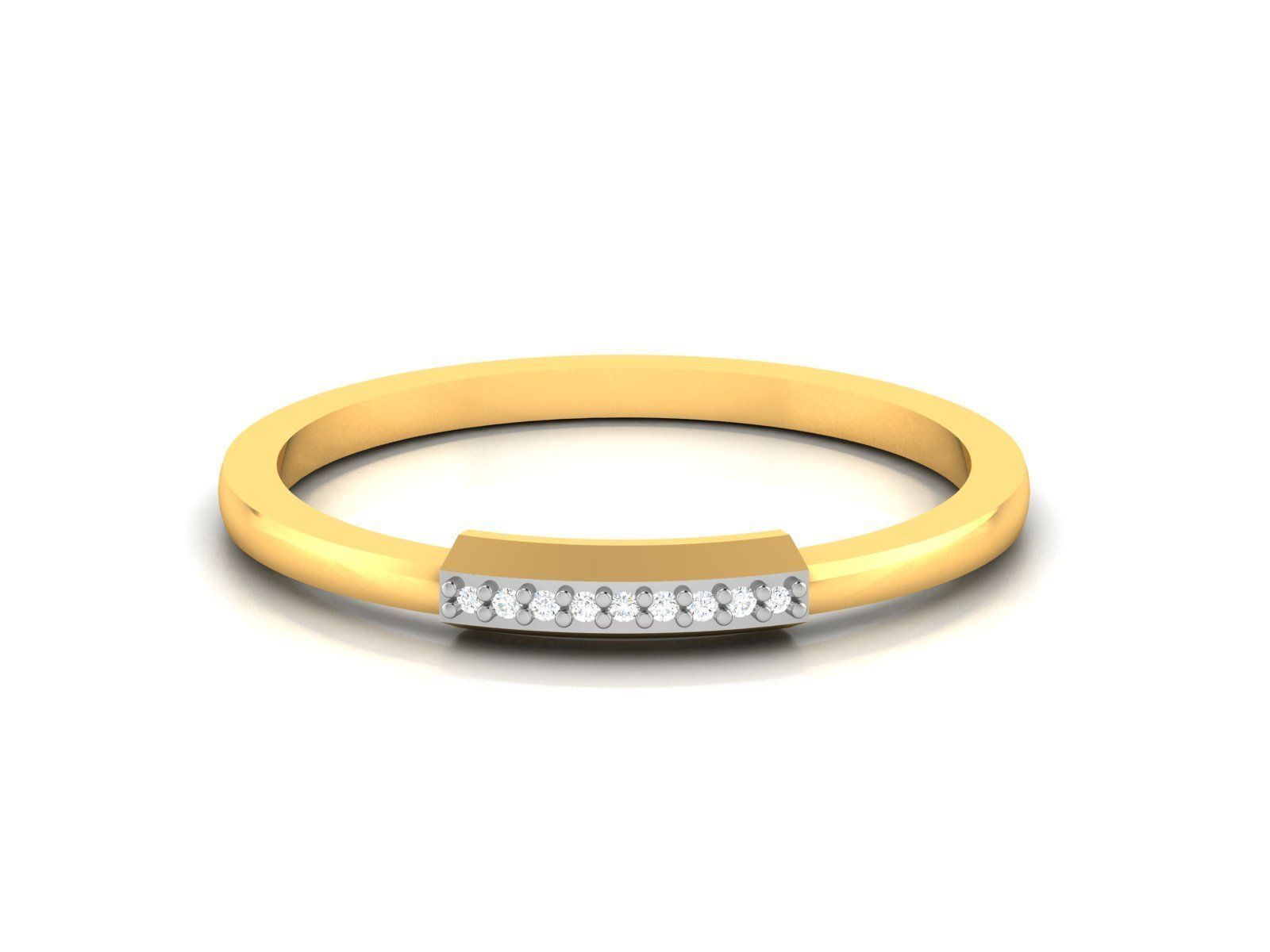 Ring-5723 diamond band ring gold 3D print model_6