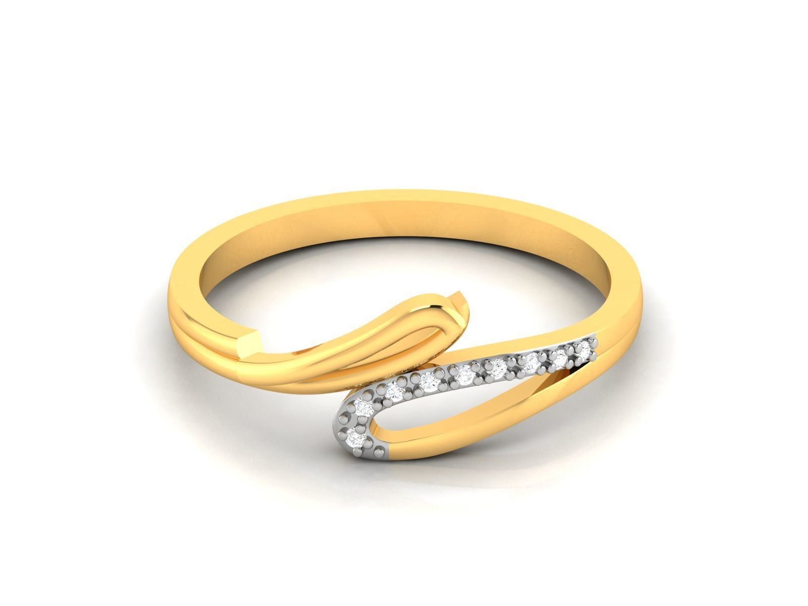 Ring-5707 diamond ring gold 3D print model_7