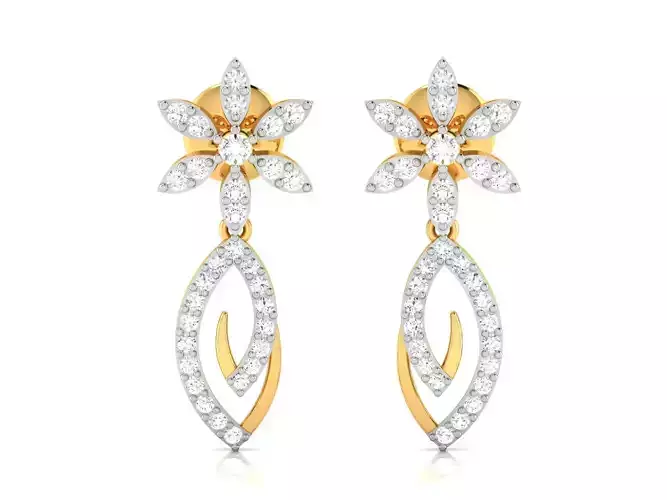 Women earrings 3dm render detail 3D print model