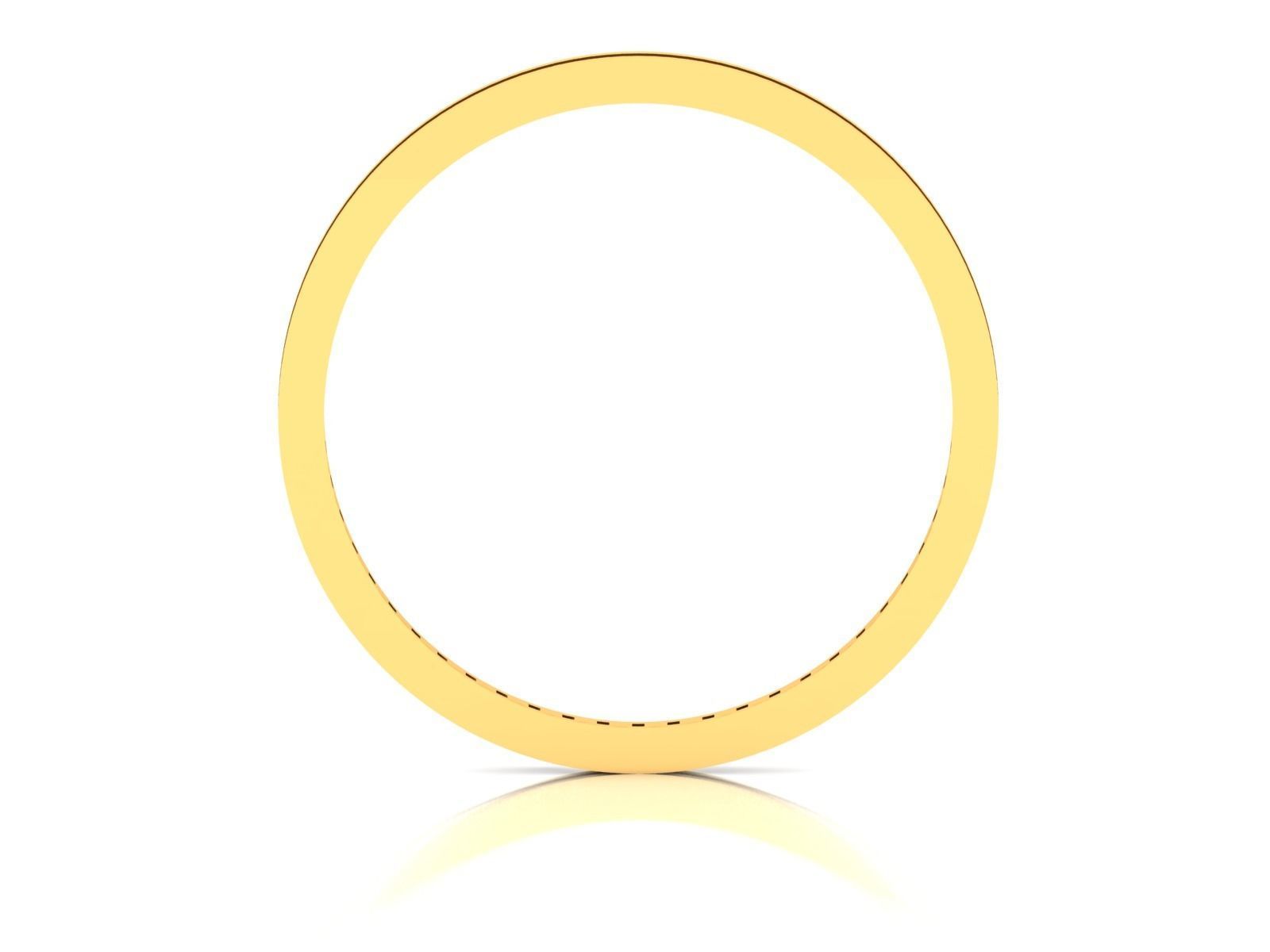 Ring-5610 gold and diamond hoop earring 3D print model_3