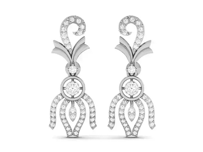 Women earrings 3dm render detail 3D print model