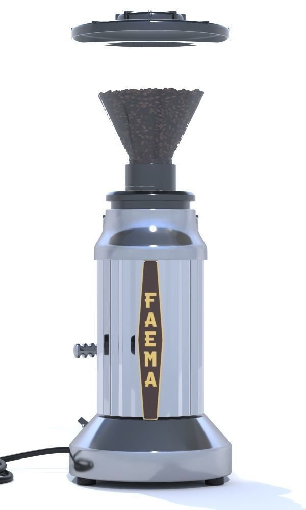 Faema e61 espresso machine and  FP Grinder with a coffee cup 3D model_17