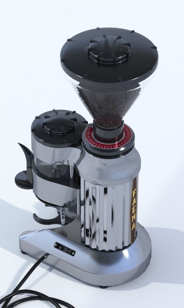 Faema e61 espresso machine and  FP Grinder with a coffee cup 3D model_12