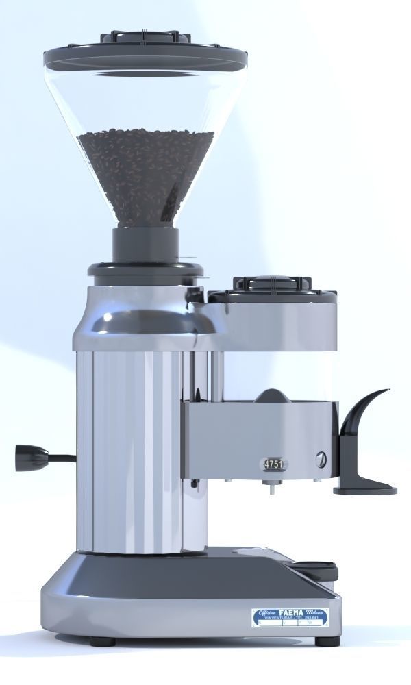 Faema e61 espresso machine and  FP Grinder with a coffee cup 3D model_19
