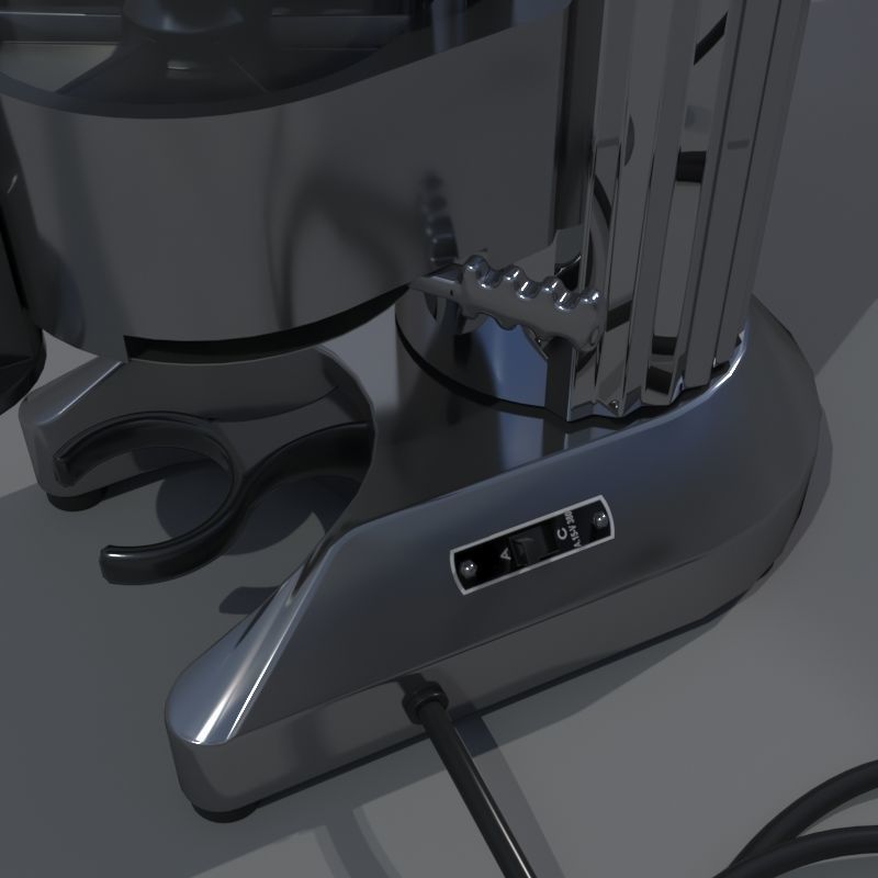 Faema e61 espresso machine and  FP Grinder with a coffee cup 3D model_16
