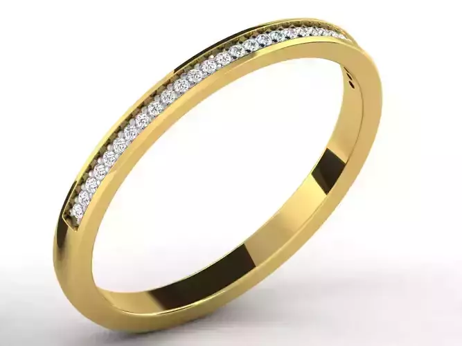 Ring-5606 gold diamond eternity ring 3D print model
