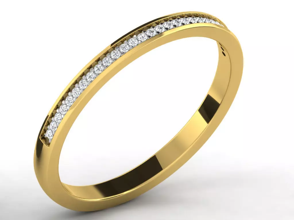 Ring-5606 gold diamond eternity ring 3D print model_0