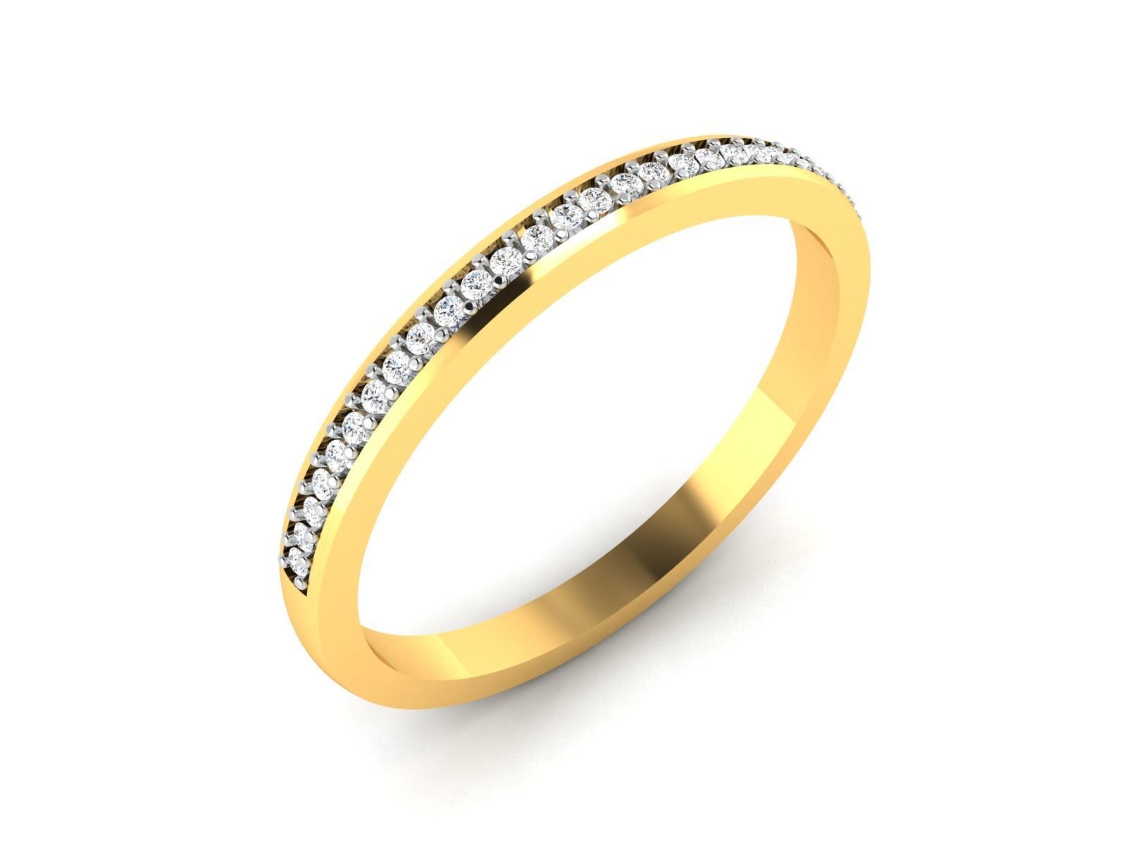 Ring-5606 gold diamond eternity ring 3D print model_3