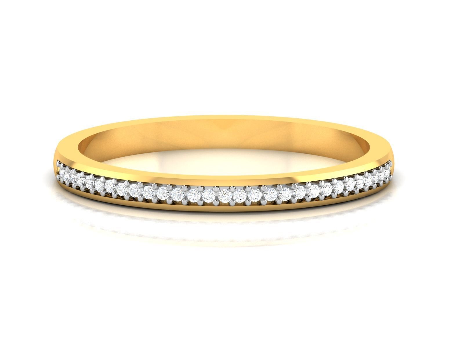 Ring-5606 gold diamond eternity ring 3D print model_2