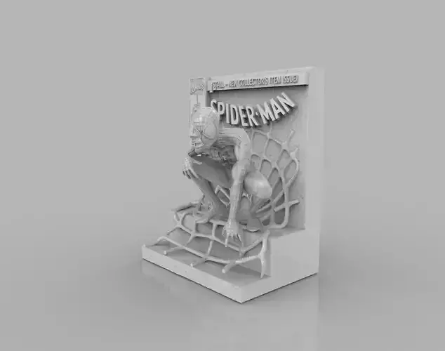 Spider Man Comic Book Statue 3D print model