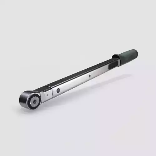 Torque wrench tool Low-poly 3D model