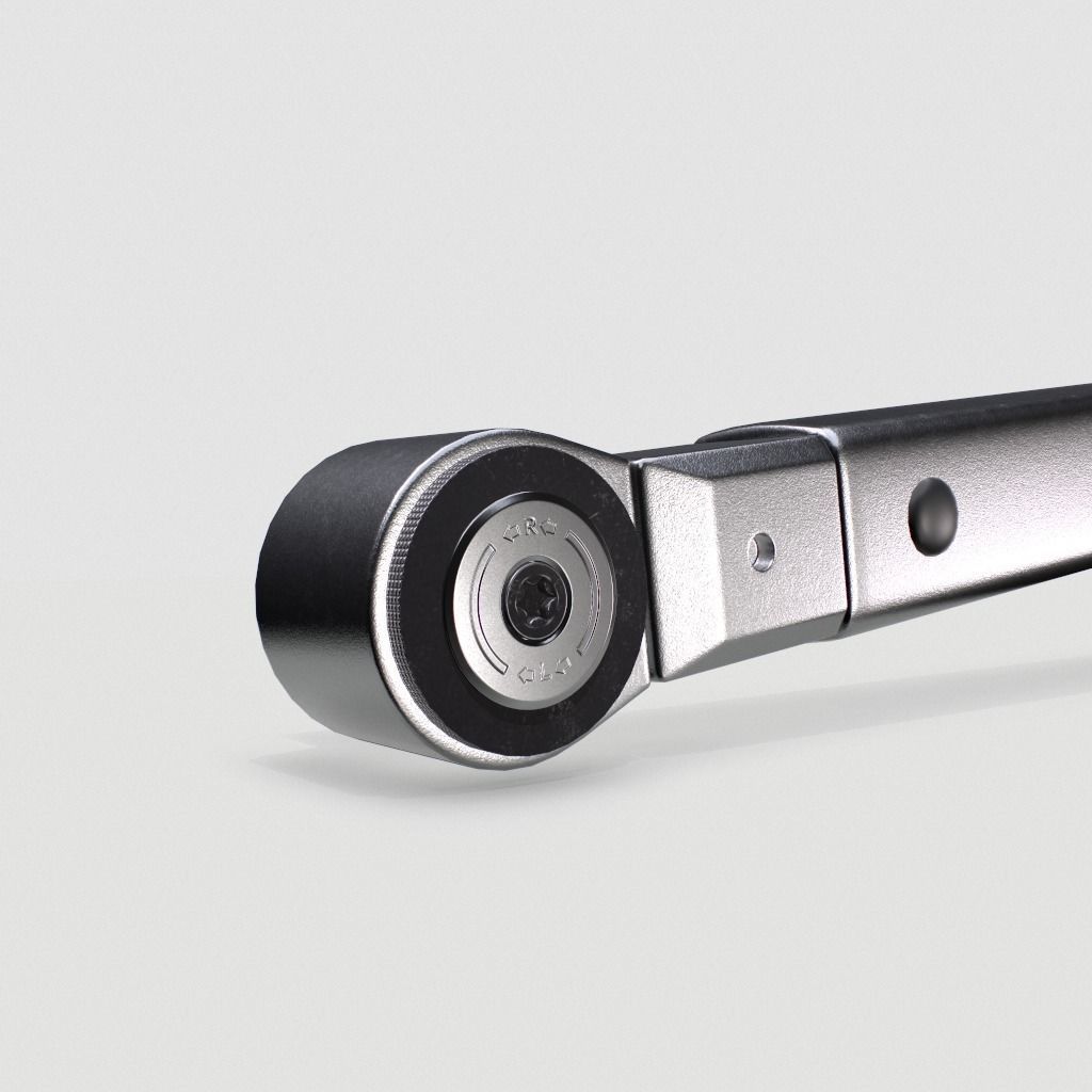 Torque wrench tool Low-poly 3D model_3