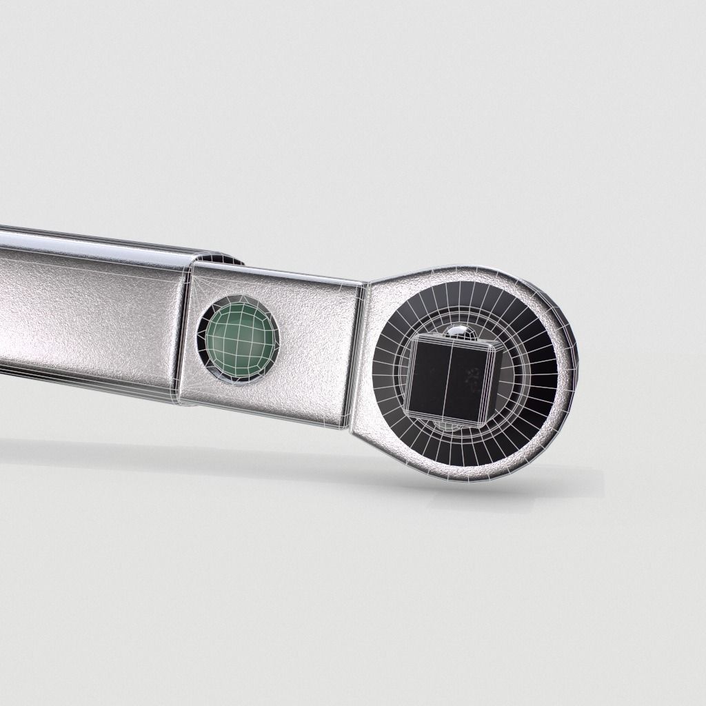 Torque wrench tool Low-poly 3D model_12