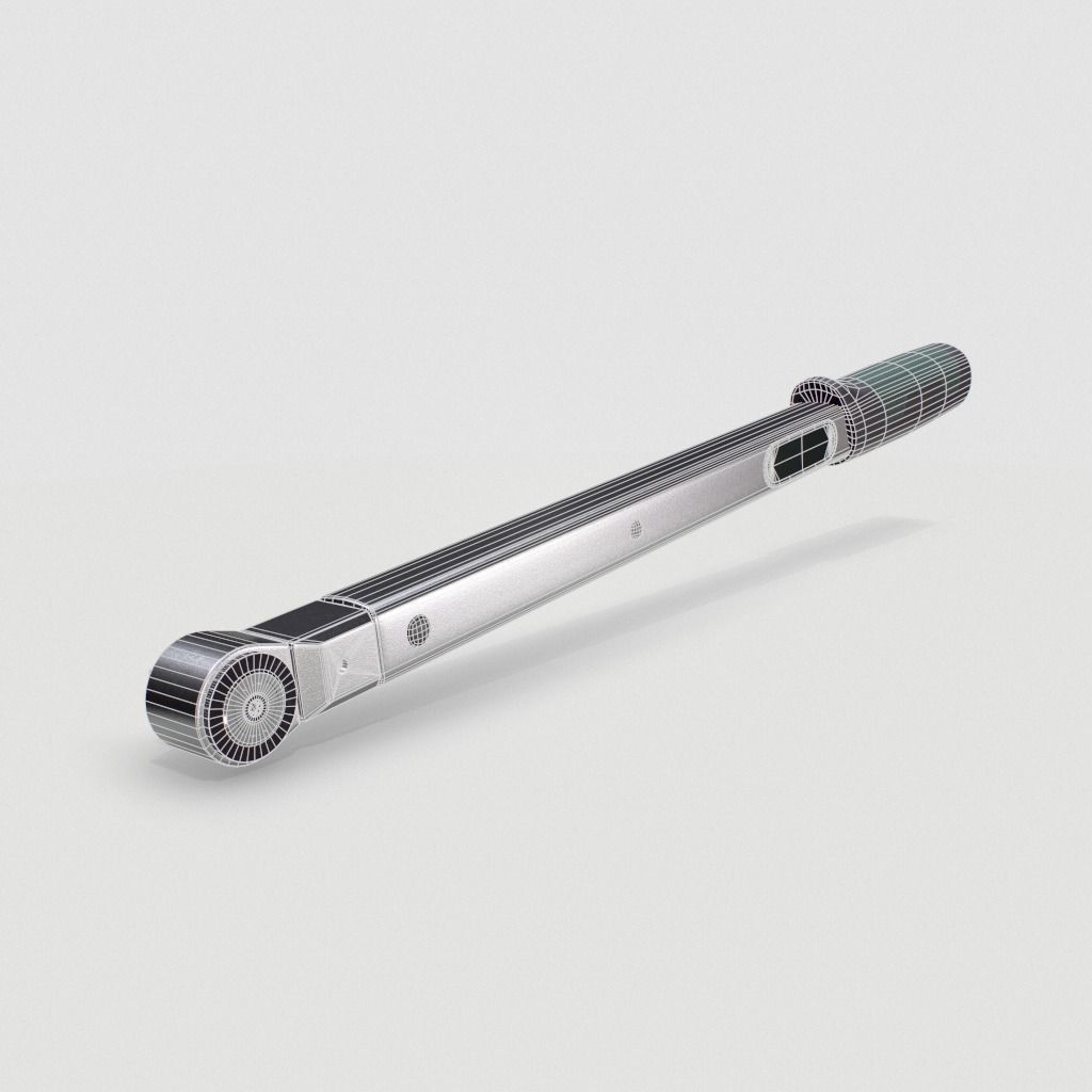 Torque wrench tool Low-poly 3D model_2