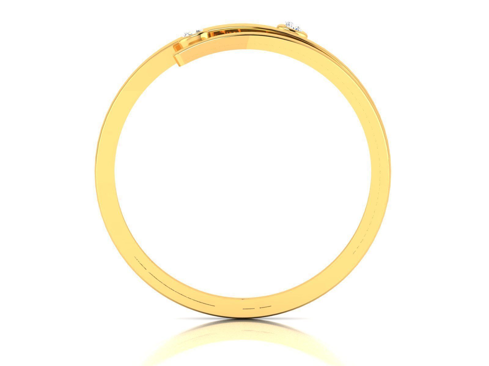 Ring-5586 gold ring with two diamonds 3D print model_2