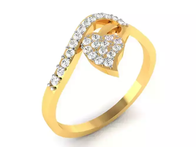 Ring-4952 diamond ring gold 3D print model