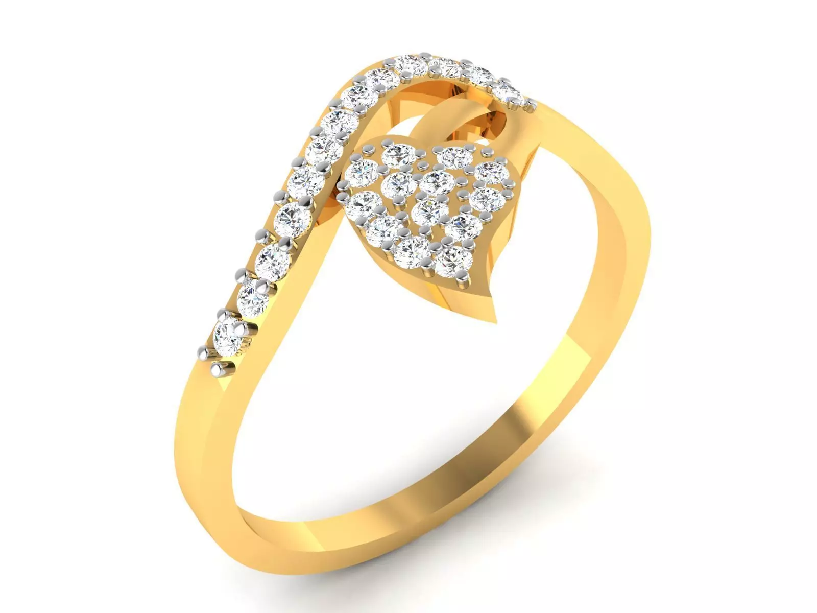 Ring-4952 diamond ring gold 3D print model_0