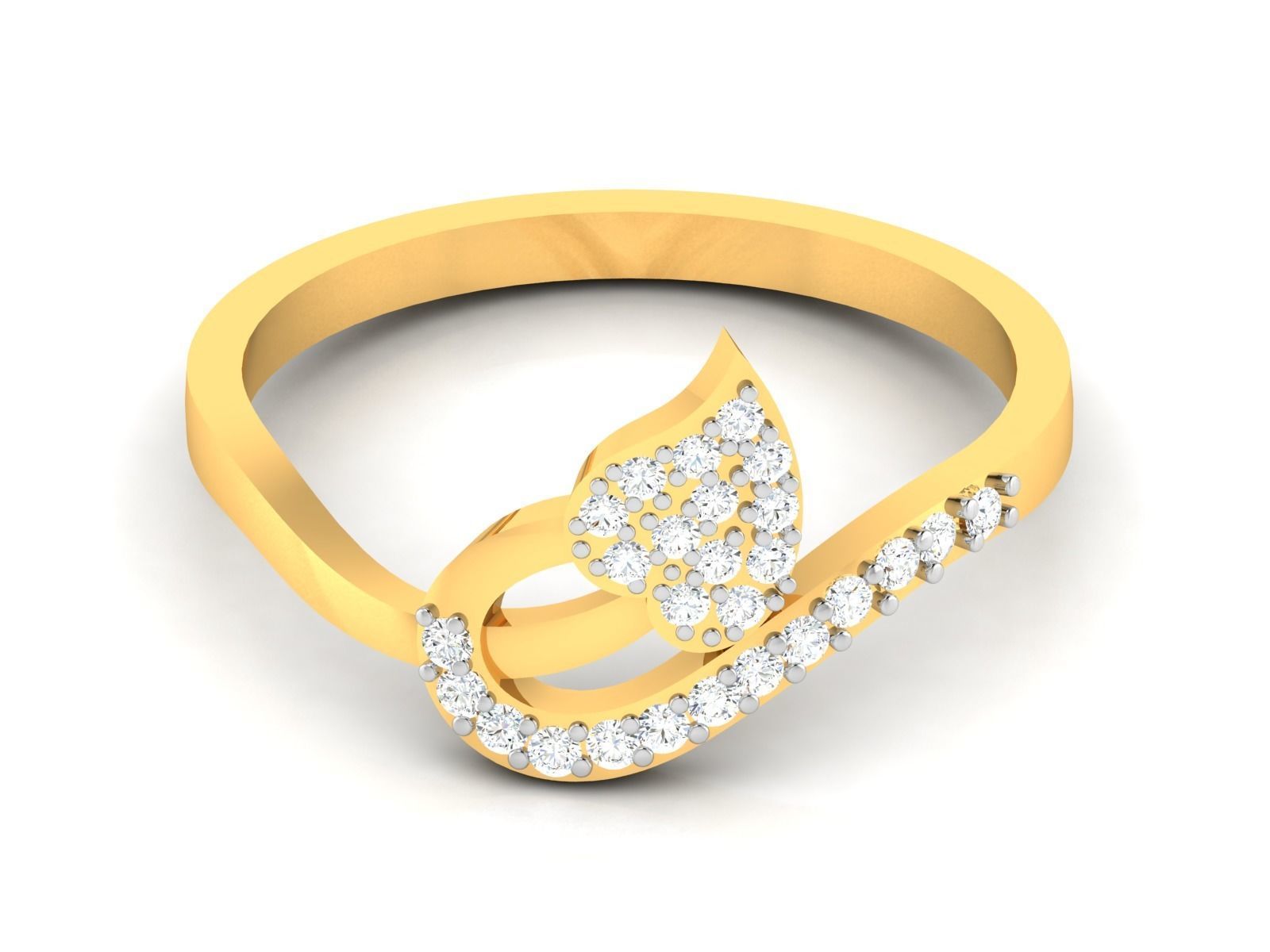 Ring-4952 diamond ring gold 3D print model_7