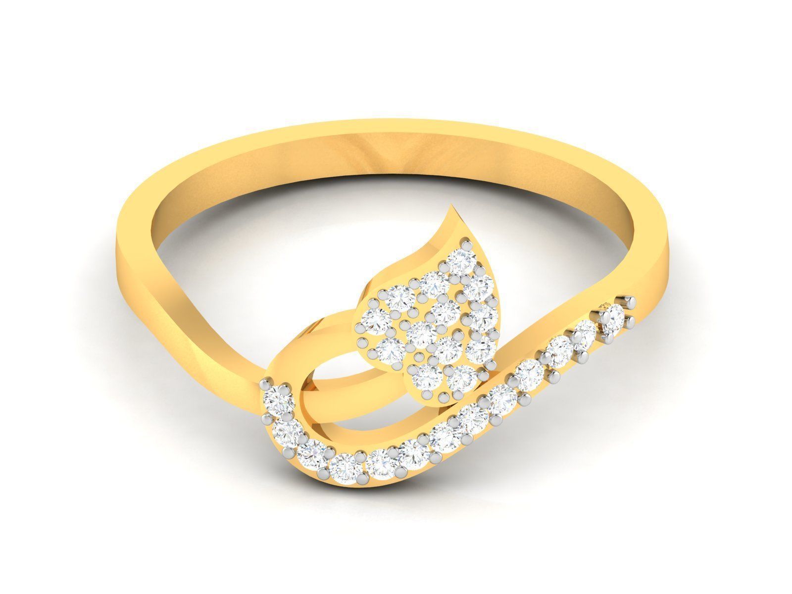 Ring-4952 diamond ring gold 3D print model_6