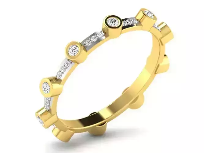Ring-4219 diamond eternity ring gold 3D print model