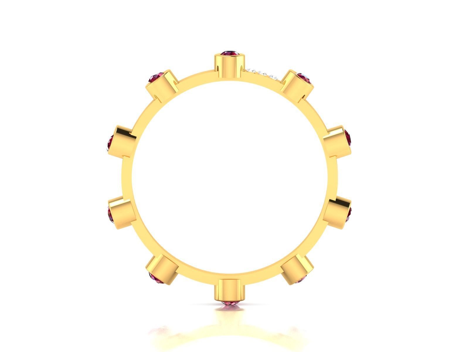 Ring-4219 diamond eternity ring gold 3D print model_4