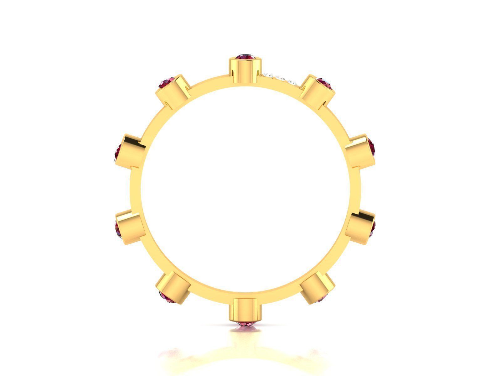 Ring-4219 diamond eternity ring gold 3D print model_3