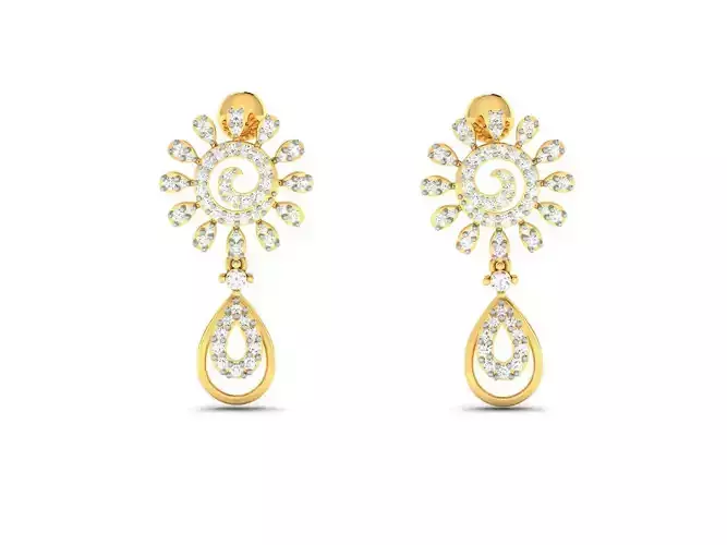 Women earrings 3dm render detail 3D print model