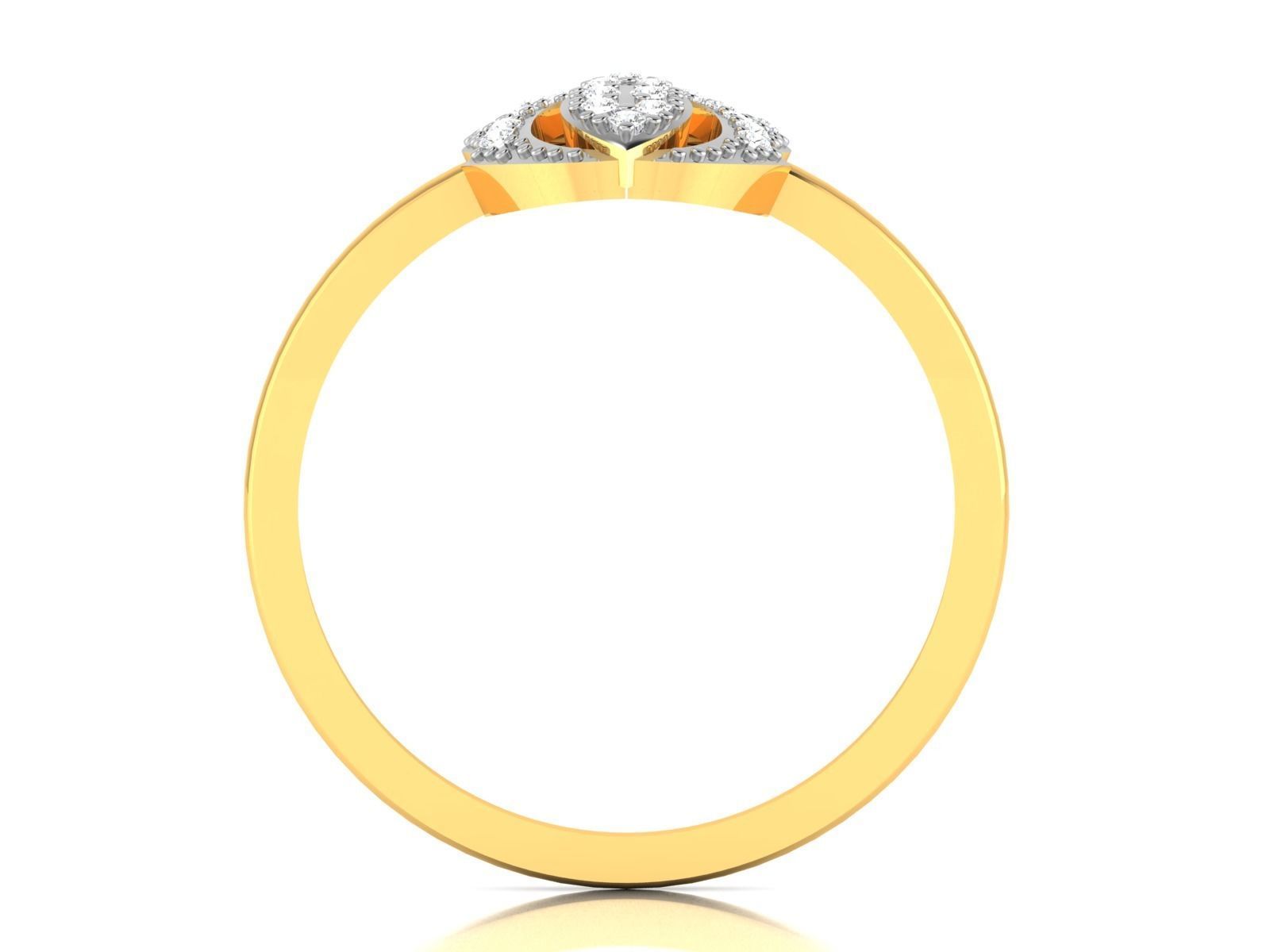 Ring-3430 diamond ring gold 3D print model_3