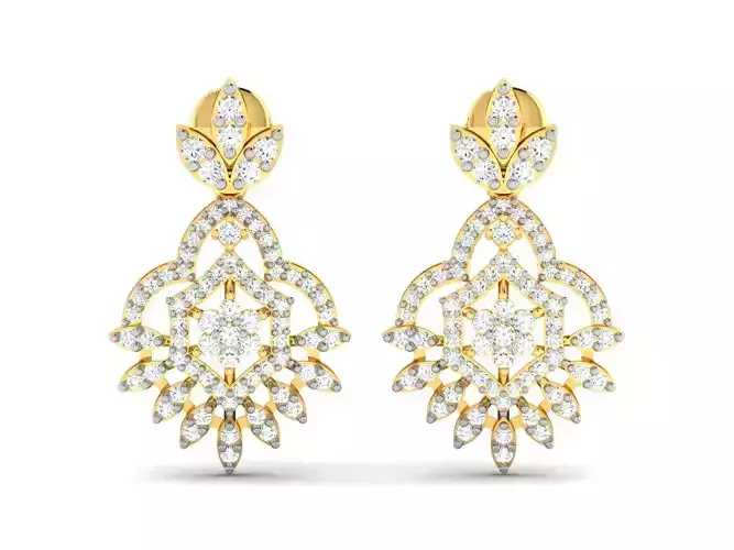 Women earrings 3dm render detail 3D print model