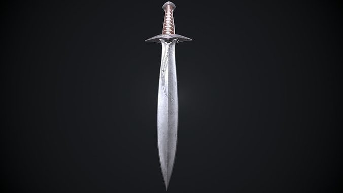 Sting Sword from The Lord of the Rings Movie Low-poly 3D model