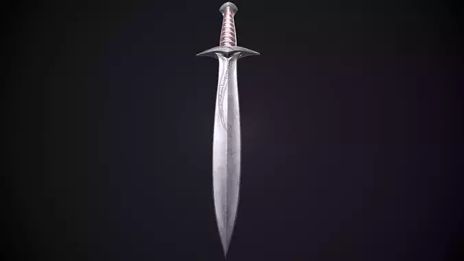 Sting Sword from The Lord of the Rings Movie Low-poly 3D model