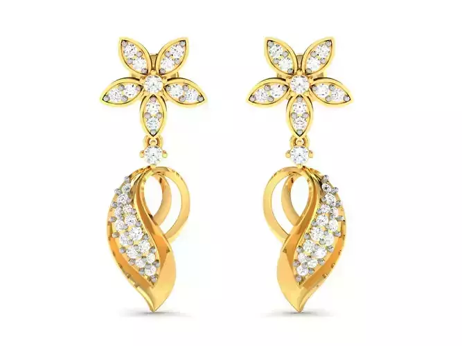 Women earrings 3dm render detail 3D print model